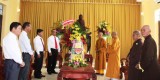 Lãnh đạo tỉnh thăm, chúc mừng lễ Phật đản Ban trị sự Giáo hội Phật giáo Việt Nam tỉnh