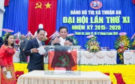 Đại hội đại biểu Đảng bộ TX.Thuận An lần thứ XI, nhiệm kỳ 2015-2020: Đoàn kết, phát huy trí tuệ vì một đô thị văn minh, hiện đại