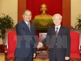 Party chief receives Lao senior officials