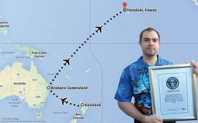 Bay qua nhiều múi giờ để lập kỷ lục sinh nhật dài nhất thế giới