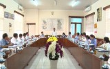 Đoàn công tác của Tỉnh ủy kiểm tra công tác chuẩn bị đại hội của thị xã Bến Cát