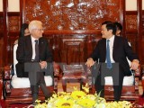 Chủ tịch nước Trương Tấn Sang hội đàm với Tổng thống Italy