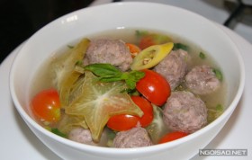 Canh khế nấu bò viên