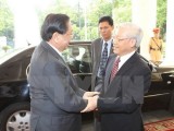Các nhà lãnh đạo Việt Nam gửi điện mừng Quốc khánh Lào