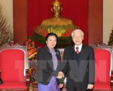 Tổng Bí thư Nguyễn Phú Trọng tiếp Đặc phái viên của Tổng Bí thư Đảng Nhân dân Cách mạng Lào