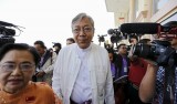 Myanmar army chief endorses election of Suu Kyi's president