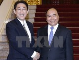 Prime Minister greets Japanese Foreign Minister