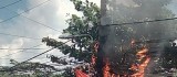 Cháy trụ điện gây mất điện tại nhiều hộ dân