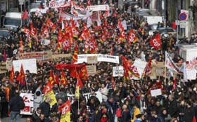 France battered by strikes