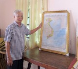 Hội Cựu chiến binh xã An Điền, TX.Bến Cát: Treo bản đồ Việt Nam vì biển đảo quê hương