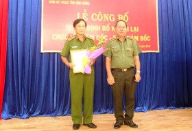 Cảnh sát PCCC tỉnh: Công bố quyết định bổ nhiệm lại chức vụ Giám đốc, Phó Giám đốc