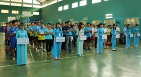 第五区军事地方经济指挥委员会举办2016年第一次体育体操大会