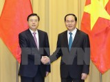 Chủ tịch nước tiếp Ủy viên trưởng Nhân đại Trung Quốc Trương Đức Giang