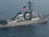 US warship docks in Manila South Harbour