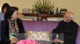 越南国会主席阮氏金银会见印度副总统兼联邦院议长哈米德•安萨里