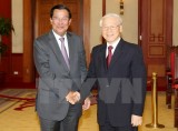 Tổng Bí thư Nguyễn Phú Trọng tiếp Thủ tướng Campuchia Hun Sen