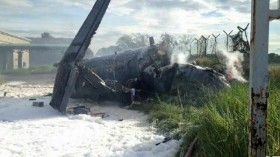 Military plane crashes in Malaysia