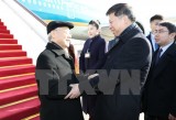 Tổng Bí thư Nguyễn Phú Trọng bắt đầu thăm chính thức Trung Quốc