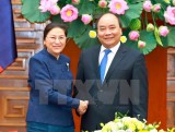 Thủ tướng Chính phủ Nguyễn Xuân Phúc tiếp Chủ tịch Quốc hội Lào