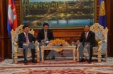 Phó Thủ tướng Phạm Bình Minh đến chào Chủ tịch Quốc hội Campuchia