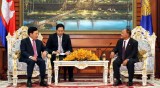 越南政府副总理范平明拜会柬埔寨国会主席韩桑林