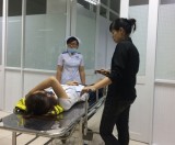 4 nữ công nhân bị thương do vữa xi măng rơi trúng đầu