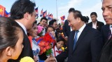 越南政府总理阮春福抵达金边 开始对柬埔寨进行正式访问