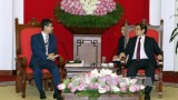 越共中央组织部部长范明正会见日本首相安倍晋三特别顾问河井克行