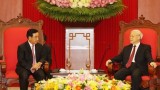 越共中央总书记阮富仲会见老挝国家副主席潘坎•维帕万