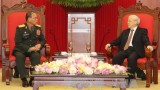 越共中央总书记阮富仲会见老挝人民军队代表团