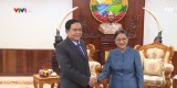 老挝国会主席巴妮·雅陶都会见越南祖国阵线中央委员会主席陈青敏