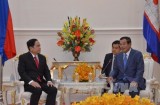 柬埔寨领导人会见越南祖国阵线中央委员会代表团