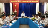 Provincial leader works with Binh Duong Radio-Television Station