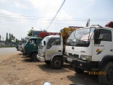 Xe tải không còn đậu tại bãi đất gần ngã 6 An Phú