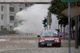 Typhoon batters Hong Kong, south China, streets flooded, flights canceled