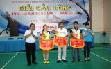 130 vận động viên tham gia thi đấu Giải cầu lông Phú Lợi mở rộng lần thứ I