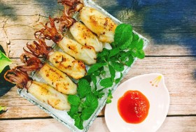 Mực nhồi thịt chiên