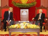Party chief welcomes US President