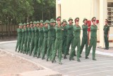Chiến sĩ mới tại trung đoàn Bộ binh 6 (Bộ chỉ huy quân sự tỉnh):
Hăng say tập luyện trên thao trường