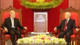 越共中央总书记阮富仲会见伊朗伊斯兰共和国议会议长阿里•拉里贾尼