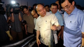 越南政府总理阮春福检查承天顺化和广治两省环境污染克服工作情况