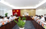 中央理论委员会代表团与平阳省举行工作会议