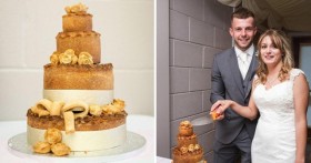 Độc đáo bánh ga-tô cưới nhân thịt heo