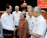 President Tran Dai Quang meets with voters in HCM City