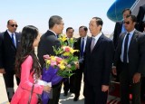 President Tran Dai Quang begins State visit to Egypt