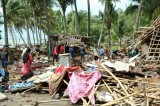 Indonesian villagers return home after tsunami