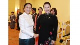 越南国会主席阮氏金银会见老挝国会主席巴妮•雅陶都