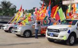 Diễu hành xe loa “Hướng về Điện Biên”