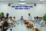 Bộ trưởng Bộ Tài nguyên Môi trường thăm và làm việc tại nhà máy xử lý nước thải Sóng Thần 2
