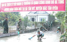 Ra quân thực hiện công trình dân vận đợt 1 năm 2019